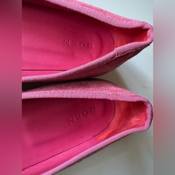 Doen Odette Dusty Pink Suede Ballet Women's Flats - Picture 3 of 10